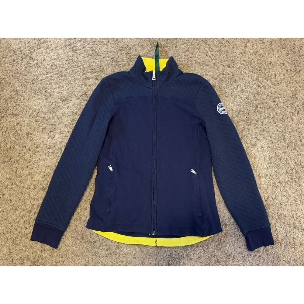 RALPH LAUREN Active Full Zip Jacket Sweatshirt Navy Track Outdoor MEDIUM College